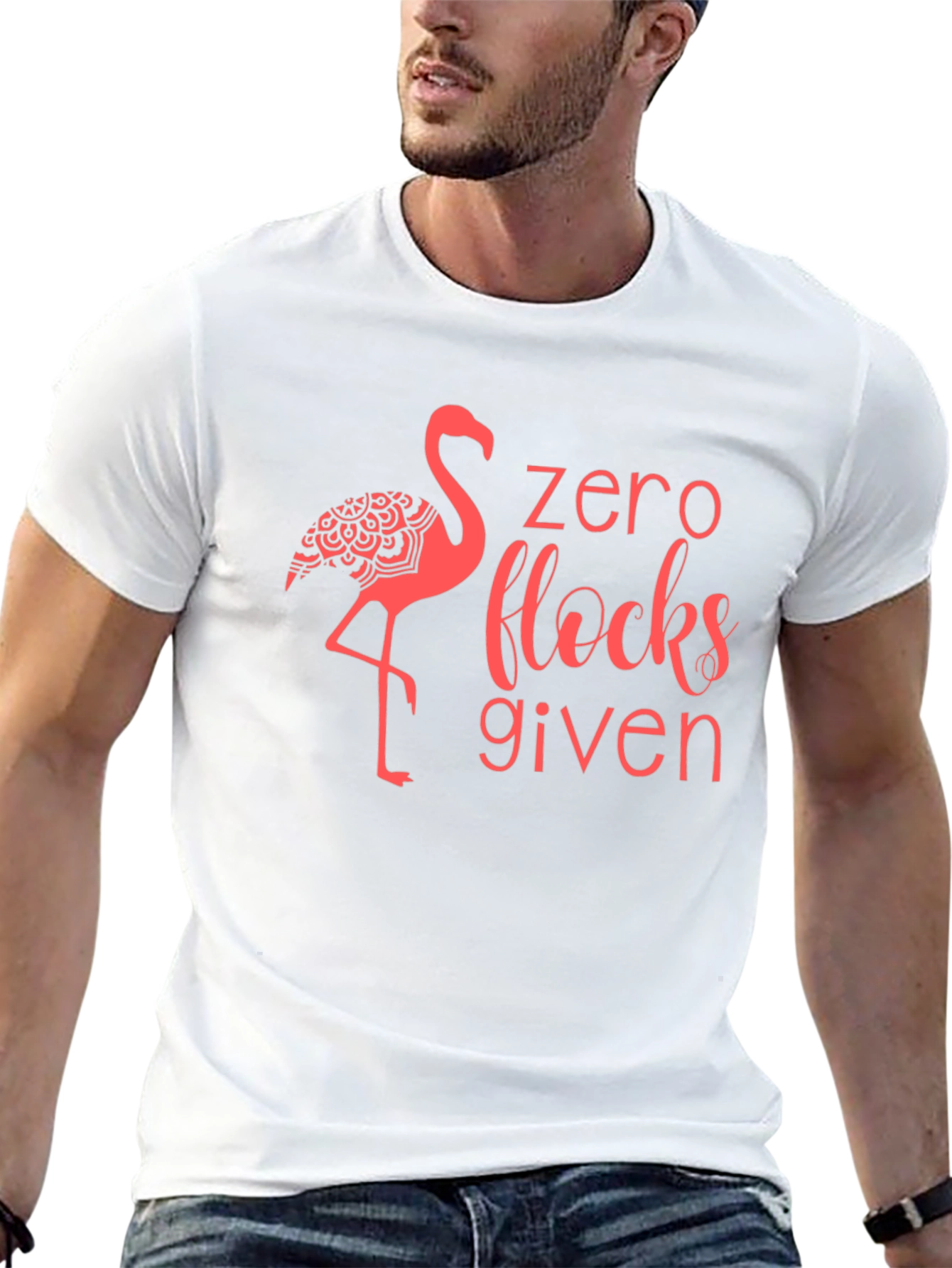Zero Flocks Given Flamingo Graphic Tee