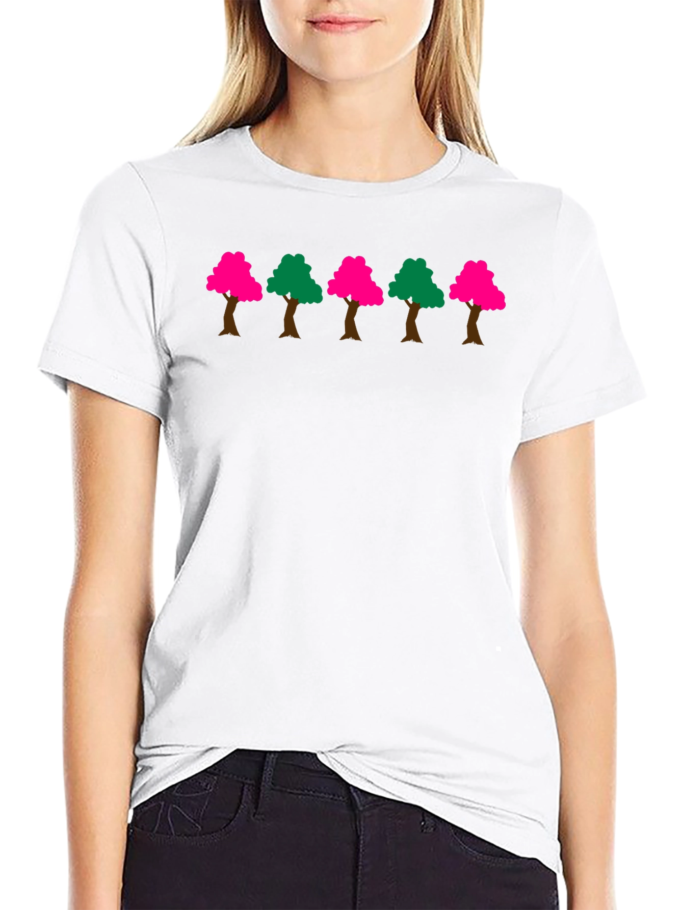 Trees Graphic Black T-Shirt