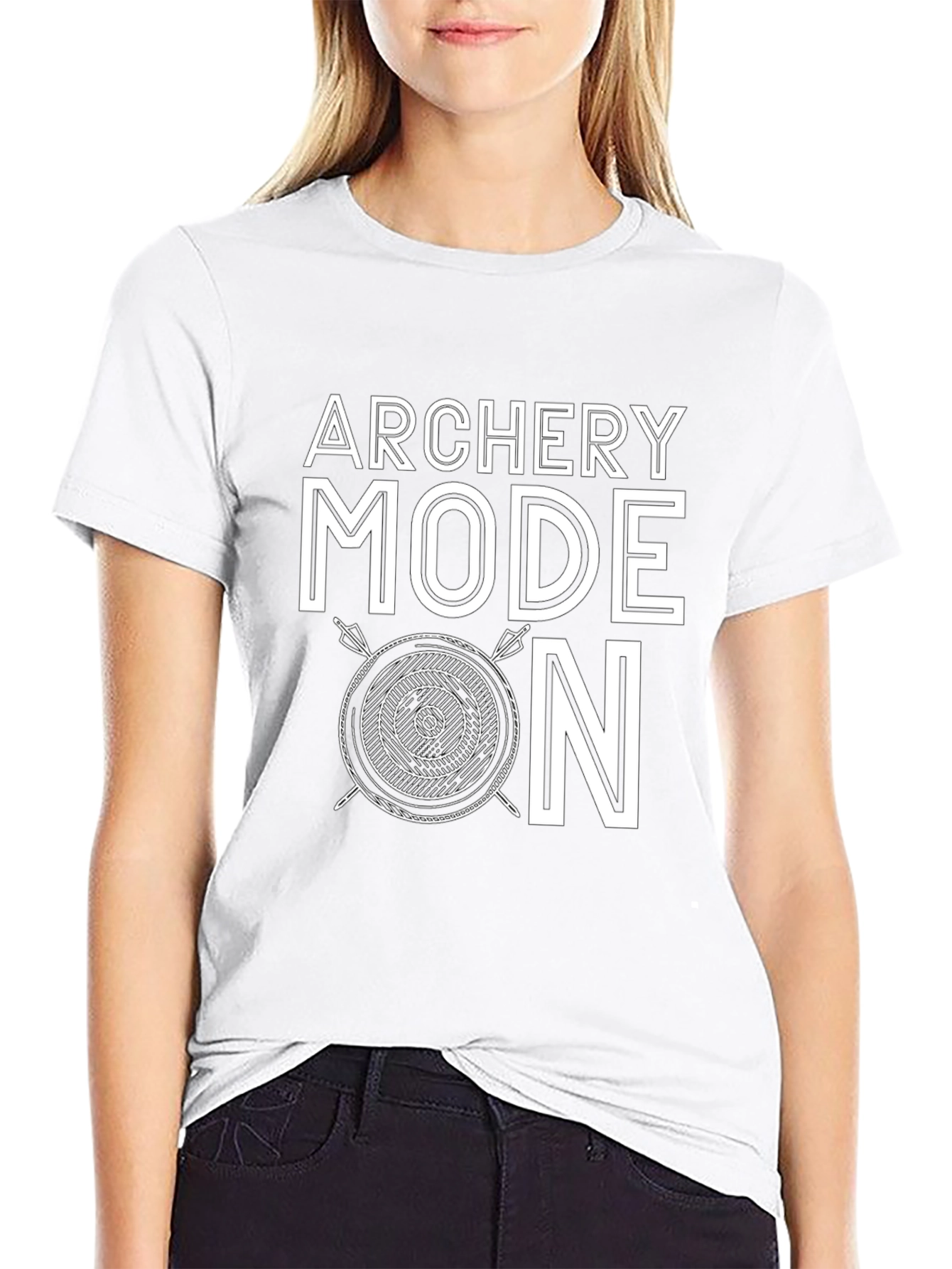 Archery Mode On Black Graphic Tee