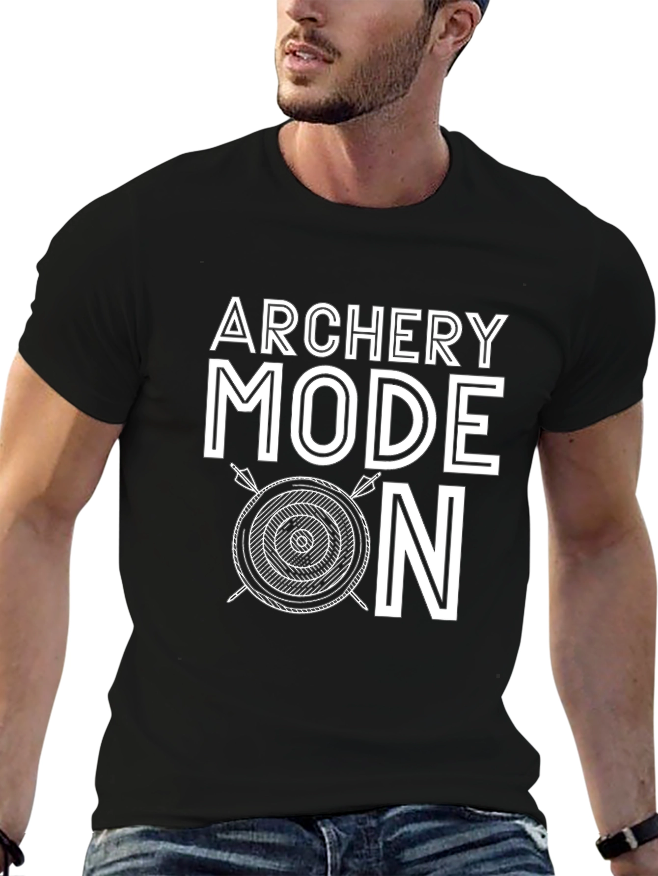 Archery Mode On Black Graphic Tee