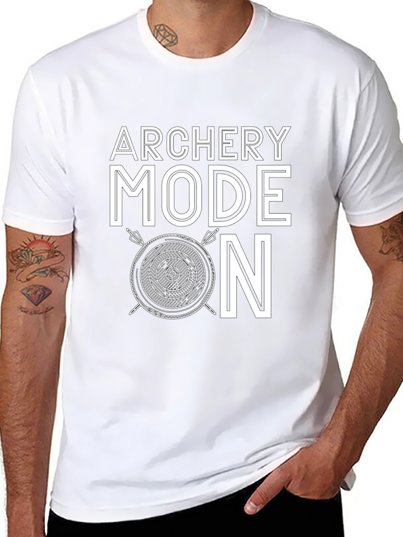 Archery Mode On Black Graphic Tee
