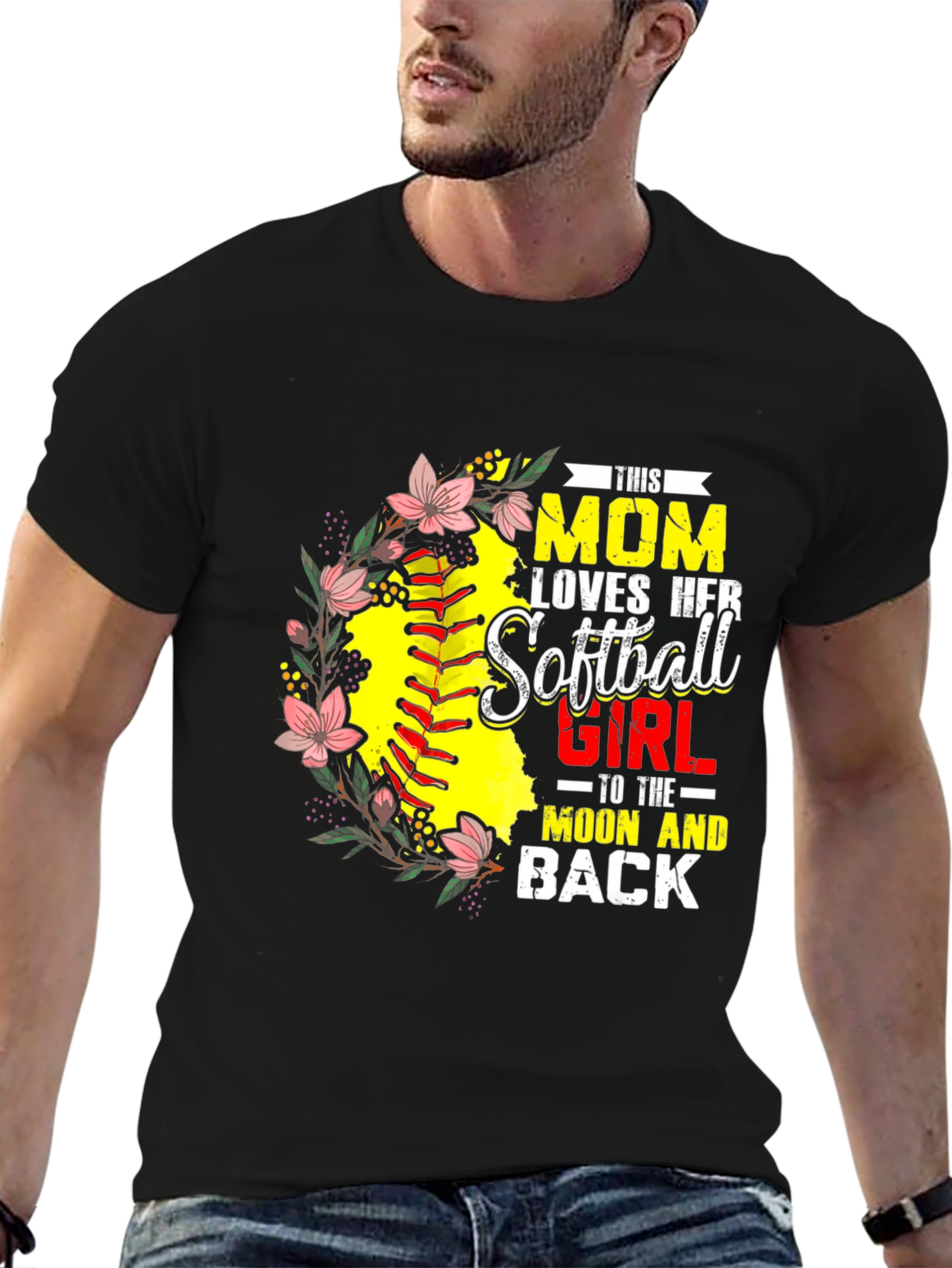 Softball Mom Graphic Tee - Gift for Mom