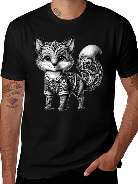 Cute Fox Graphic Tee - Stylish Black Shirt