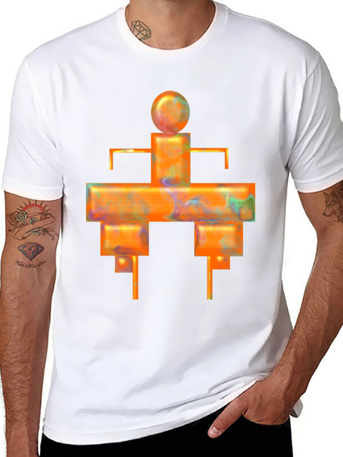 Abstract Geometric Graphic T-Shirt