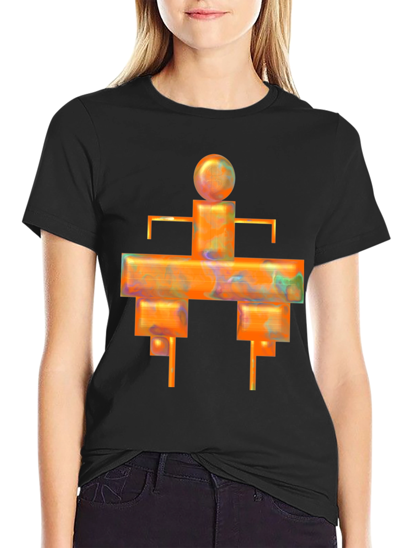 Abstract Geometric Graphic T-Shirt