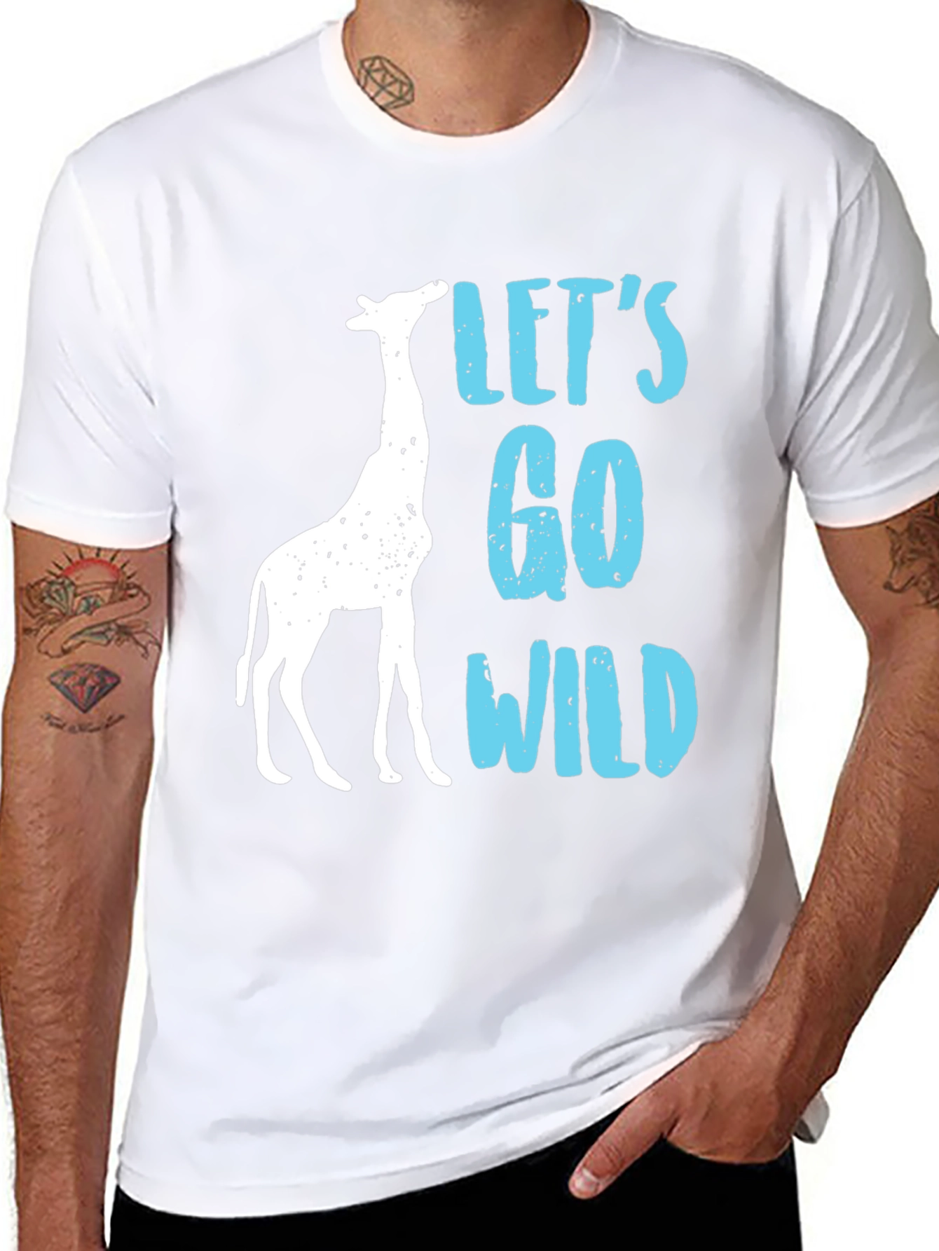 Lets Go Wild Giraffe Graphic Tee
