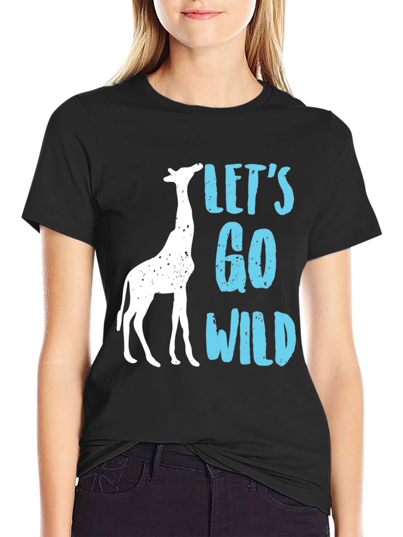 Lets Go Wild Giraffe Graphic Tee
