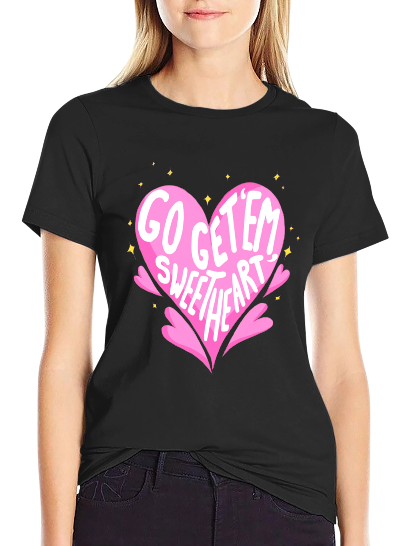 Go Get Em Sweetheart Heart Tee