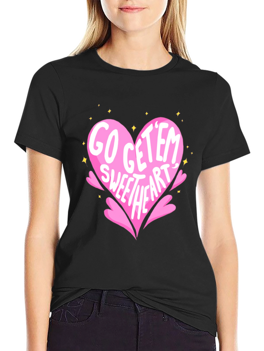 Go Get Em Sweetheart Heart Tee