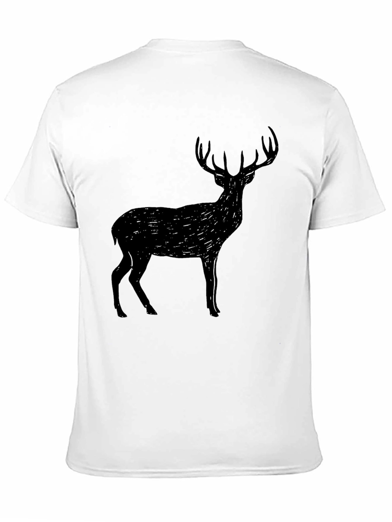 Black Deer Graphic T-Shirt - Mens Casual Tee