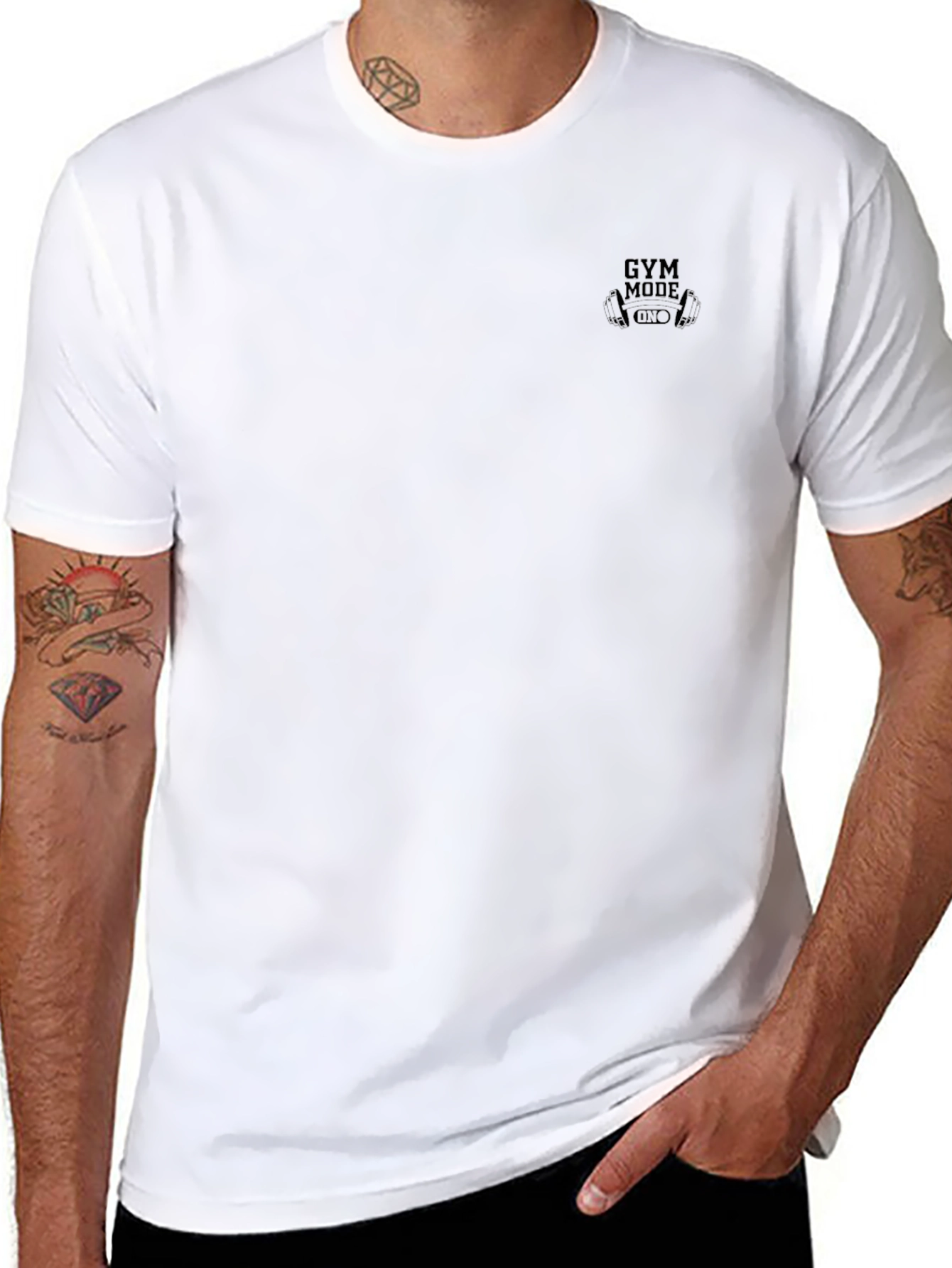 Mens Gym Mode Graphic Black T-Shirt