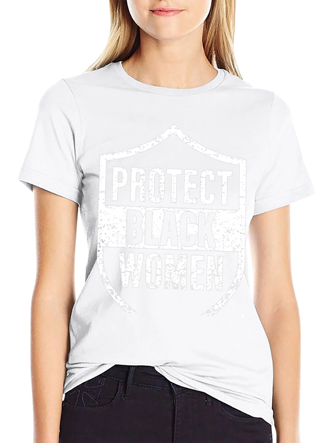 Protect Black Women Graphic Tee - Black Cotton