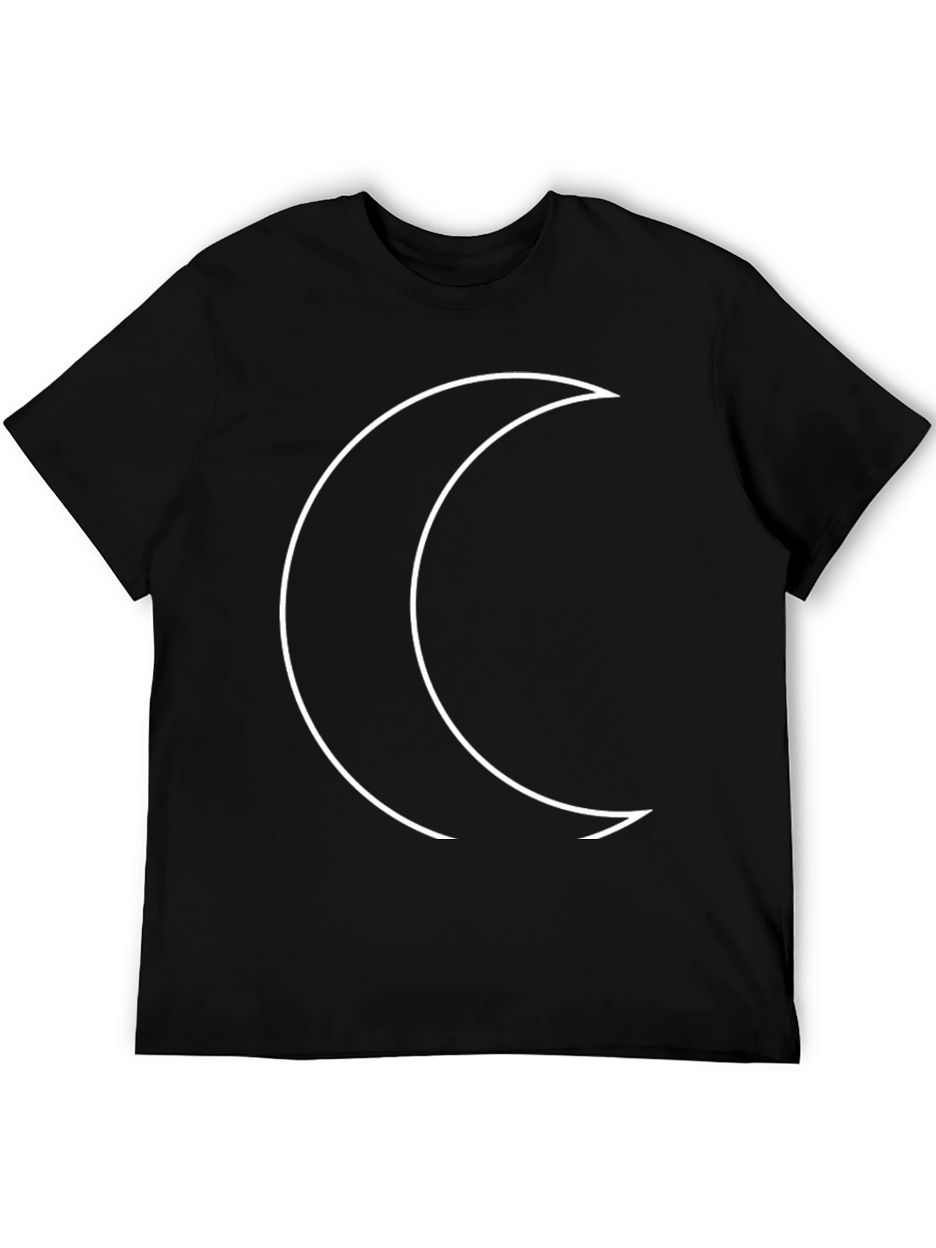 Crescent Moon Graphic Tee - Stylish Black T-Shirt