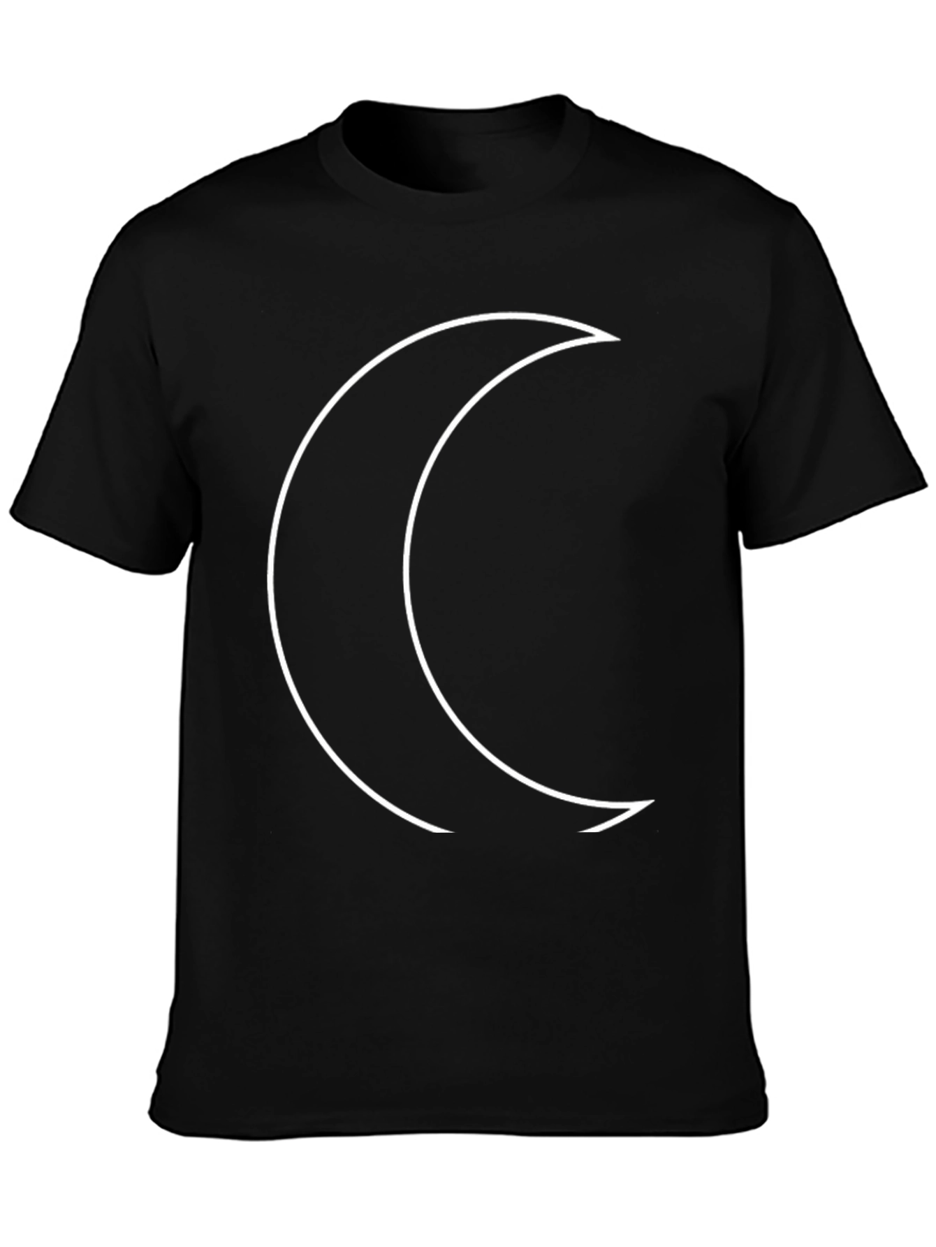 Crescent Moon Graphic Tee - Stylish Black T-Shirt
