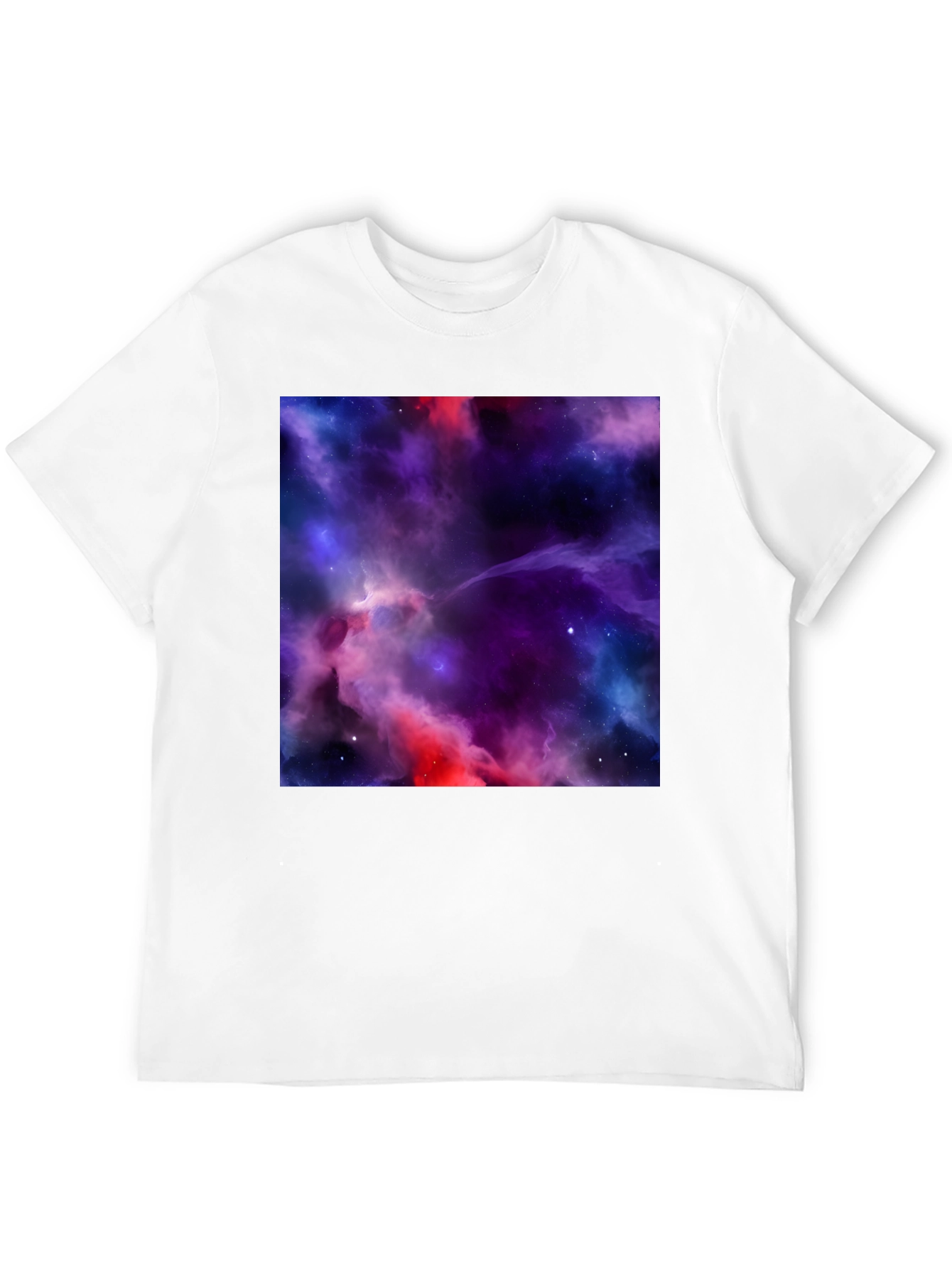 Nebula Galaxy Graphic Print Black T-Shirt