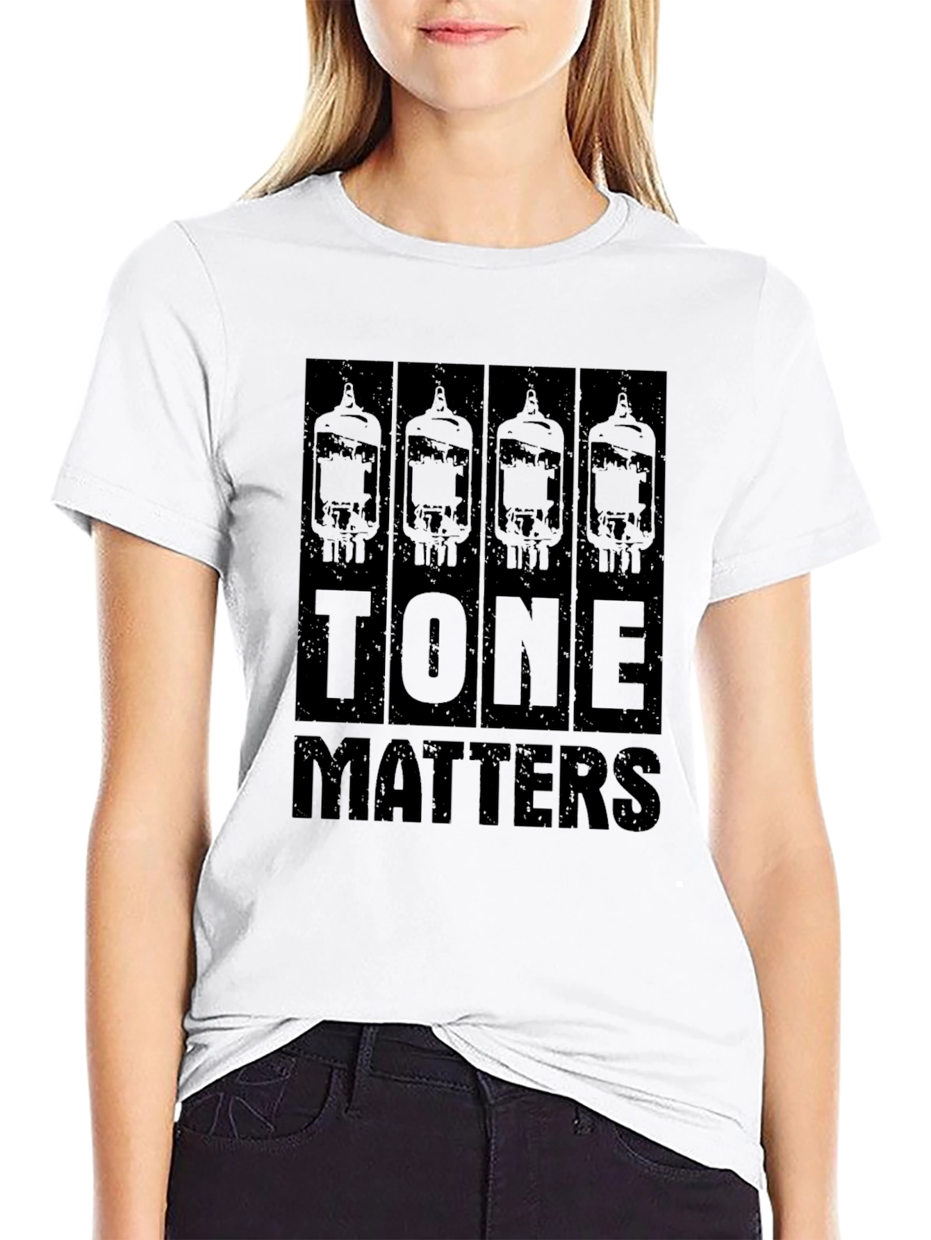 Tone Matters Black Graphic T-Shirt