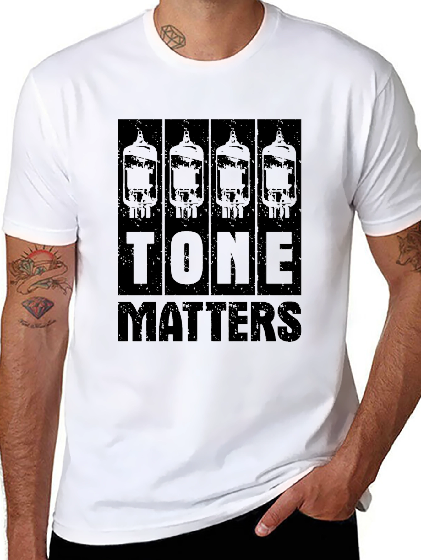 Tone Matters Black Graphic T-Shirt
