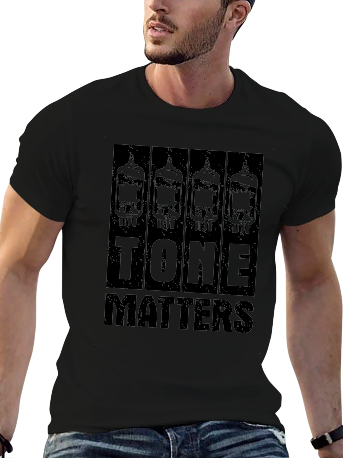 Tone Matters Black Graphic T-Shirt