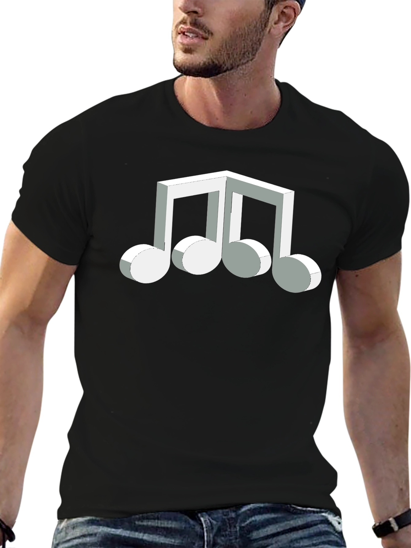 Abstract Music Note Graphic Tee