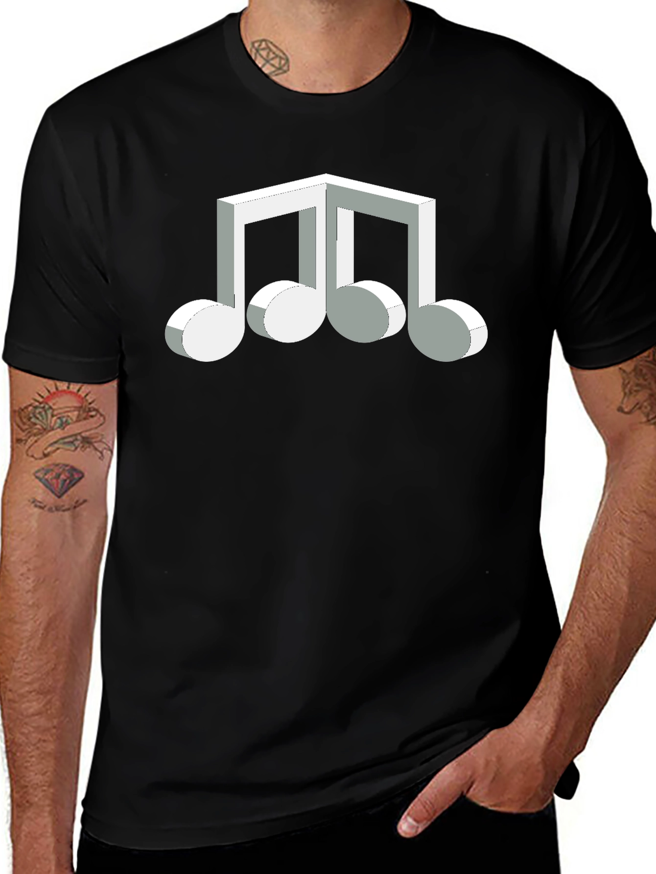 Abstract Music Note Graphic Tee