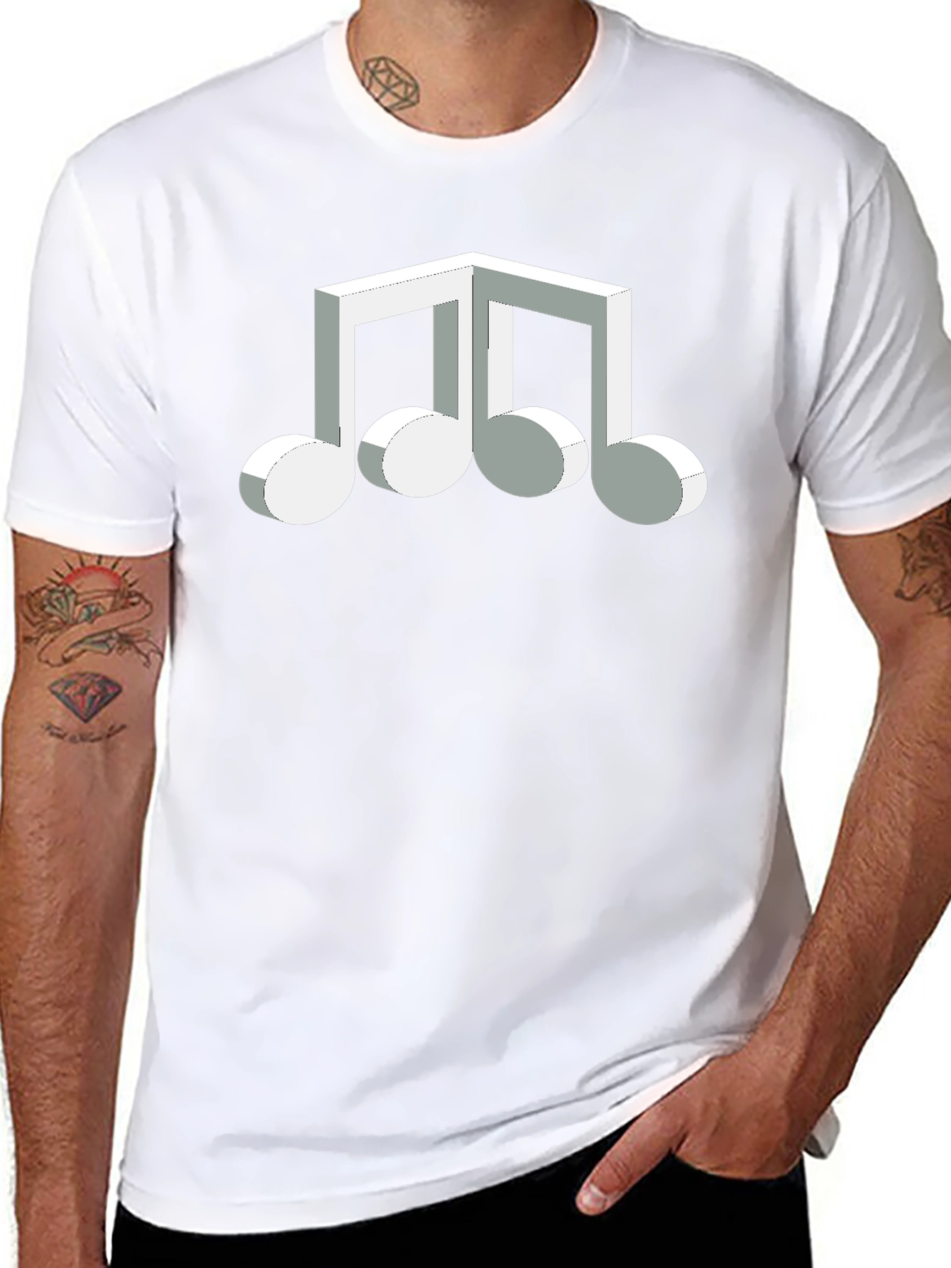 Abstract Music Note Graphic Tee