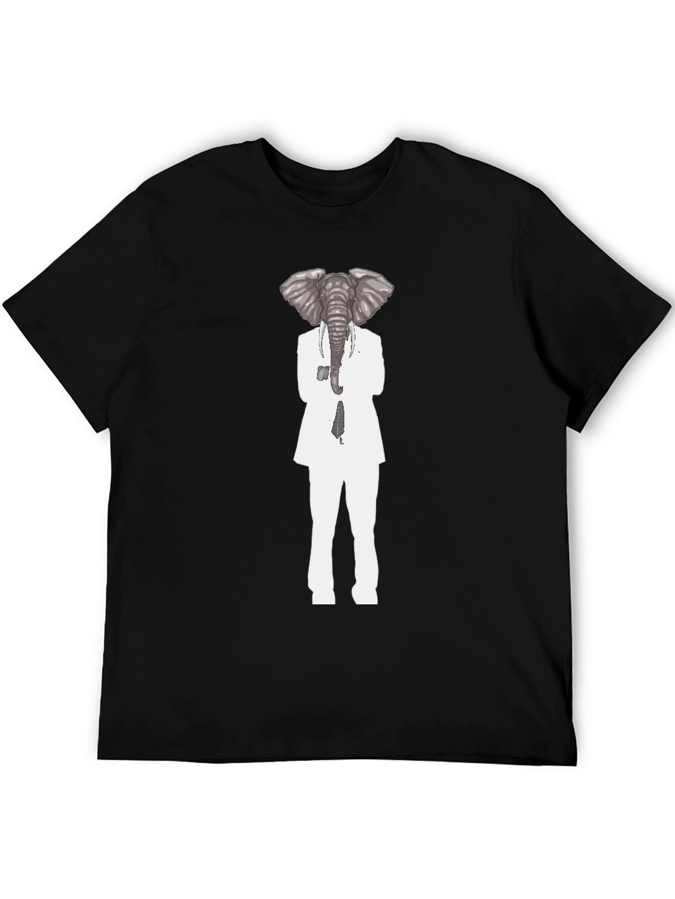 Elephant Head Suit T-Shirt - Unique Animal Graphic Tee
