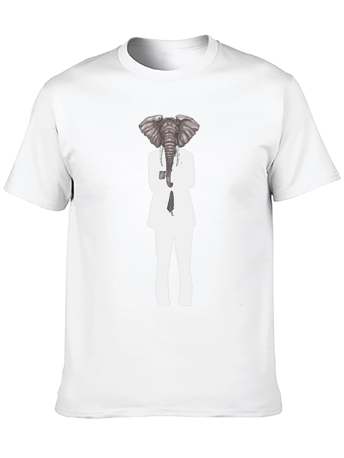 Elephant Head Suit T-Shirt - Unique Animal Graphic Tee
