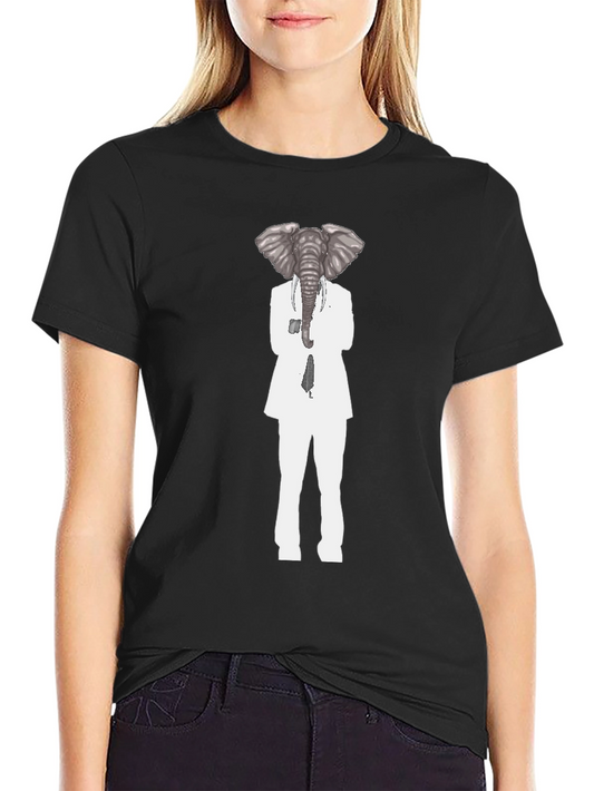 Elephant Head Suit T-Shirt - Unique Animal Graphic Tee