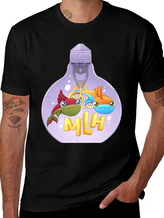 MLH Lightbulb Fish Graphic T-Shirt