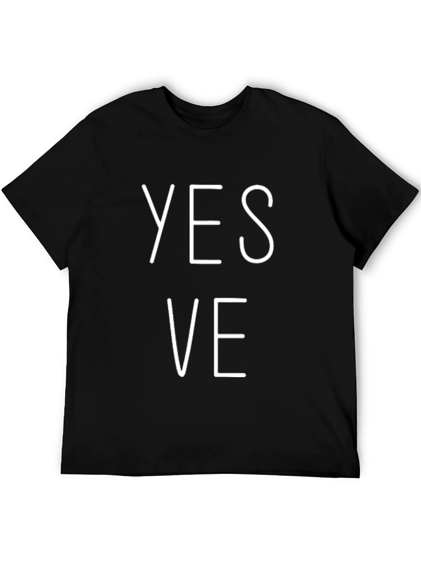 Yesve Black Graphic Tee