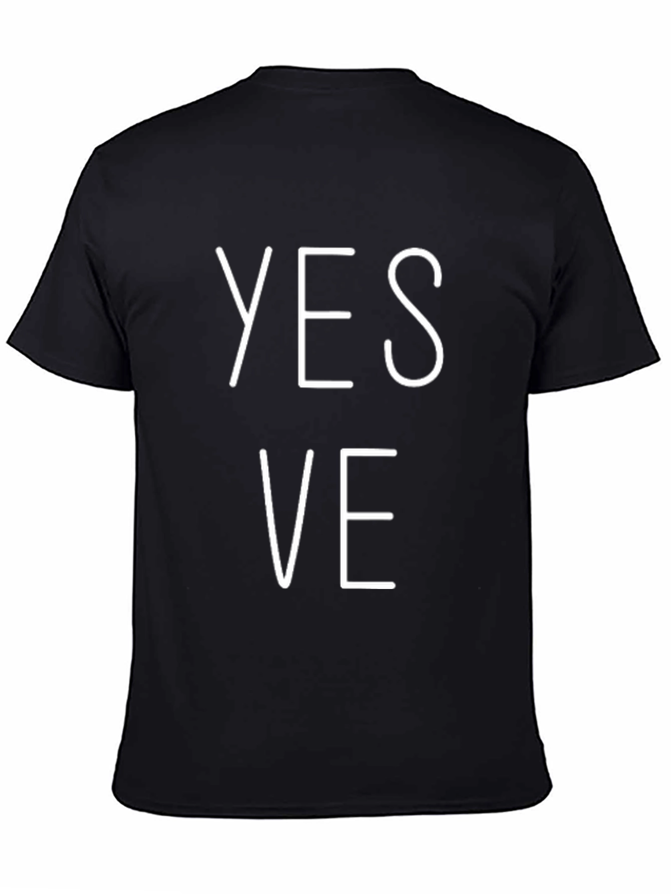 Yesve Black Graphic Tee