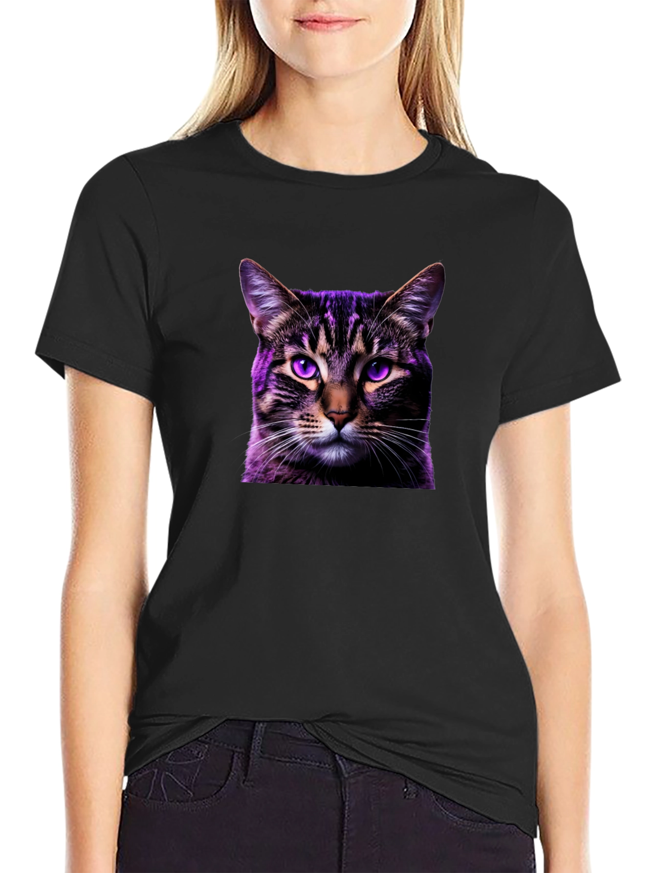 Mystic Feline Black Tee