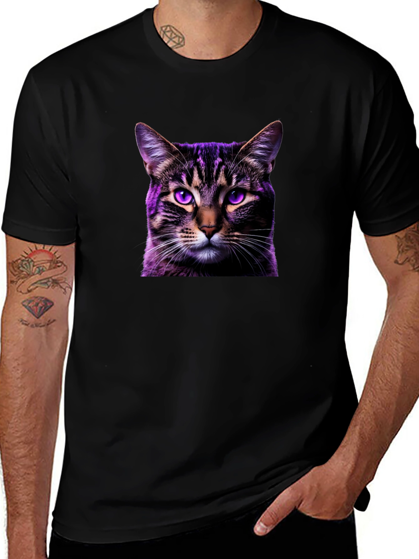 Mystic Feline Black Tee