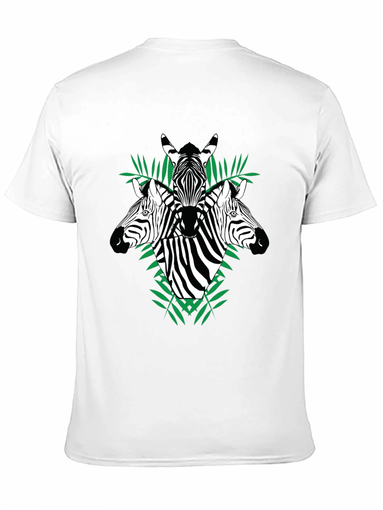 Zebra Graphic Tee - Black Cotton Crew Neck T-Shirt