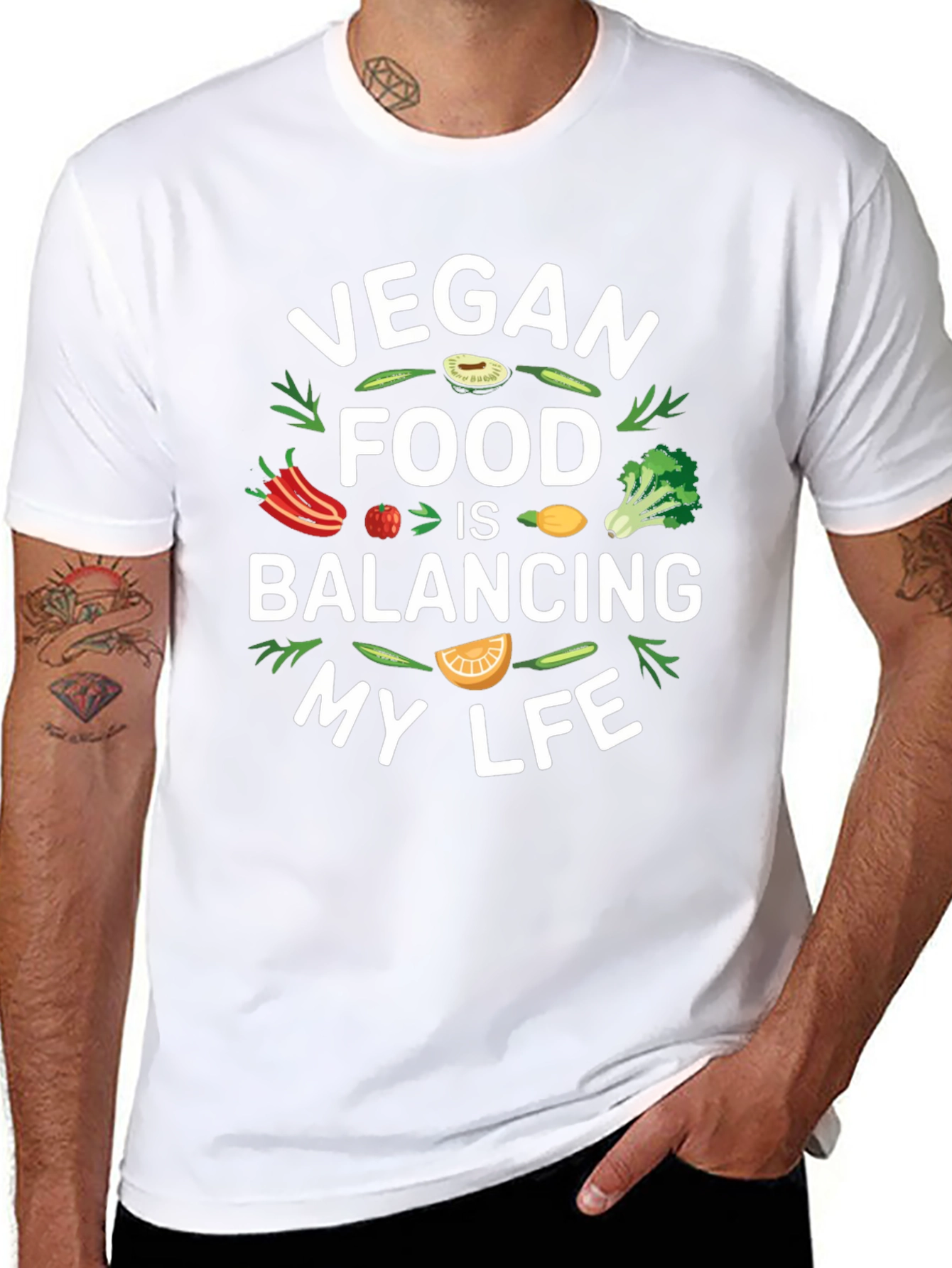 Vegan Food Balancing Life T-Shirt