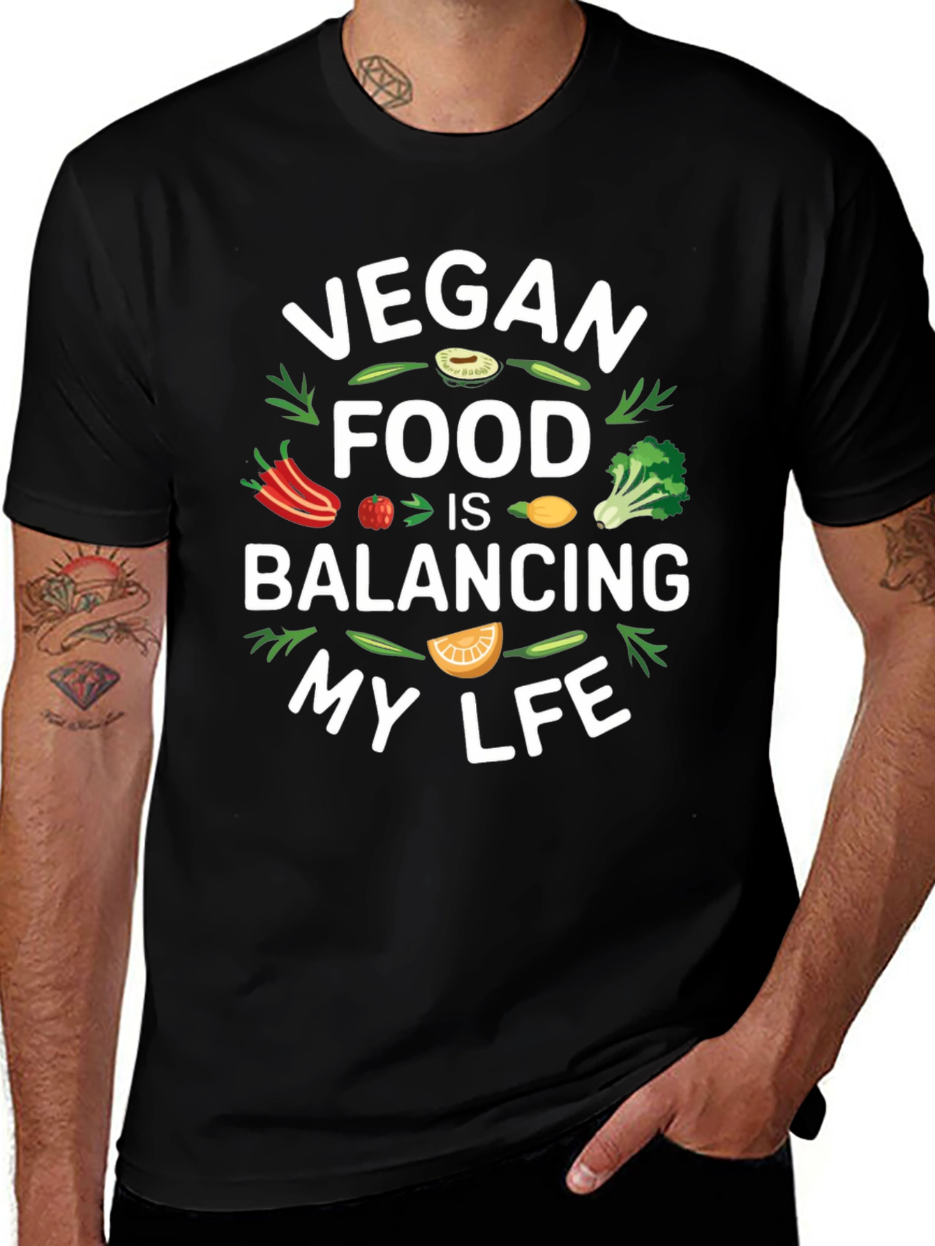 Vegan Food Balancing Life T-Shirt