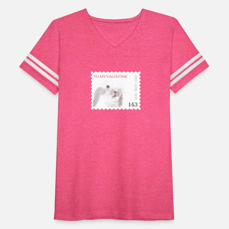 Valentine's day love letter stamp with bunny