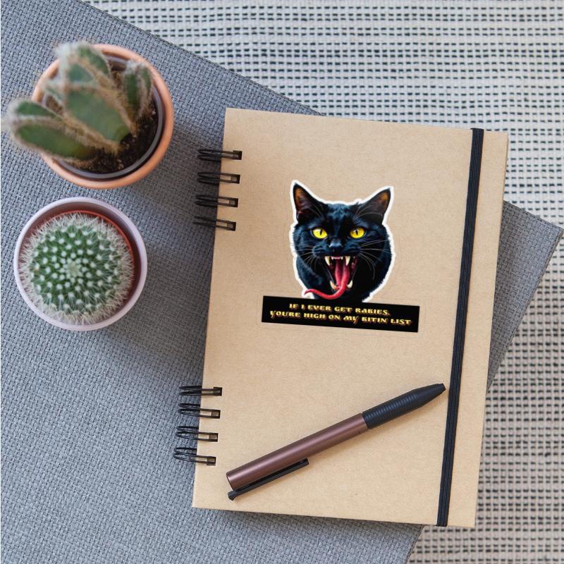 Vampire Cat with Humorous Quote