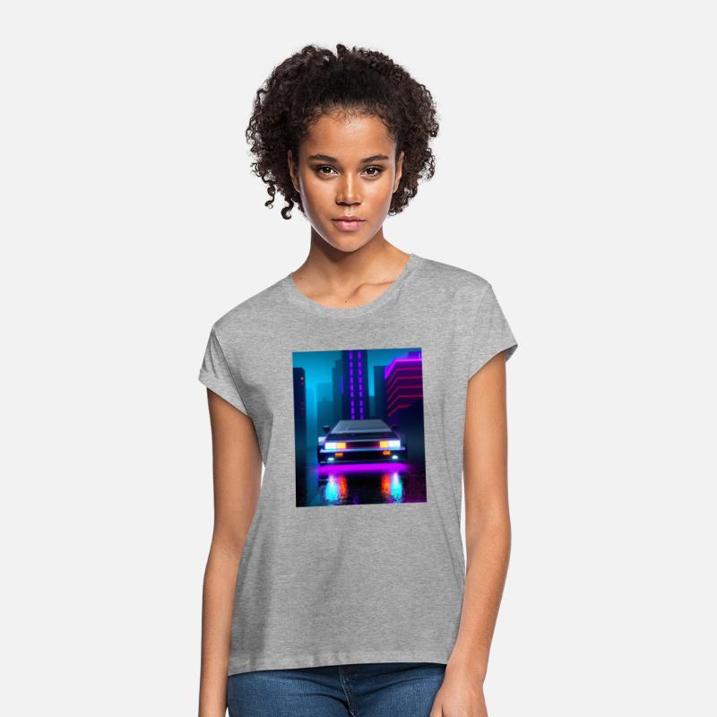 Vaporwave Aesthetic Sports Car Rainy Night