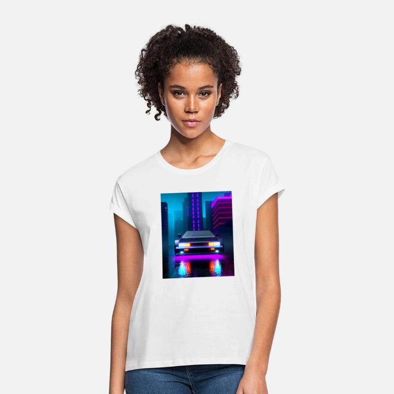 Vaporwave Aesthetic Sports Car Rainy Night