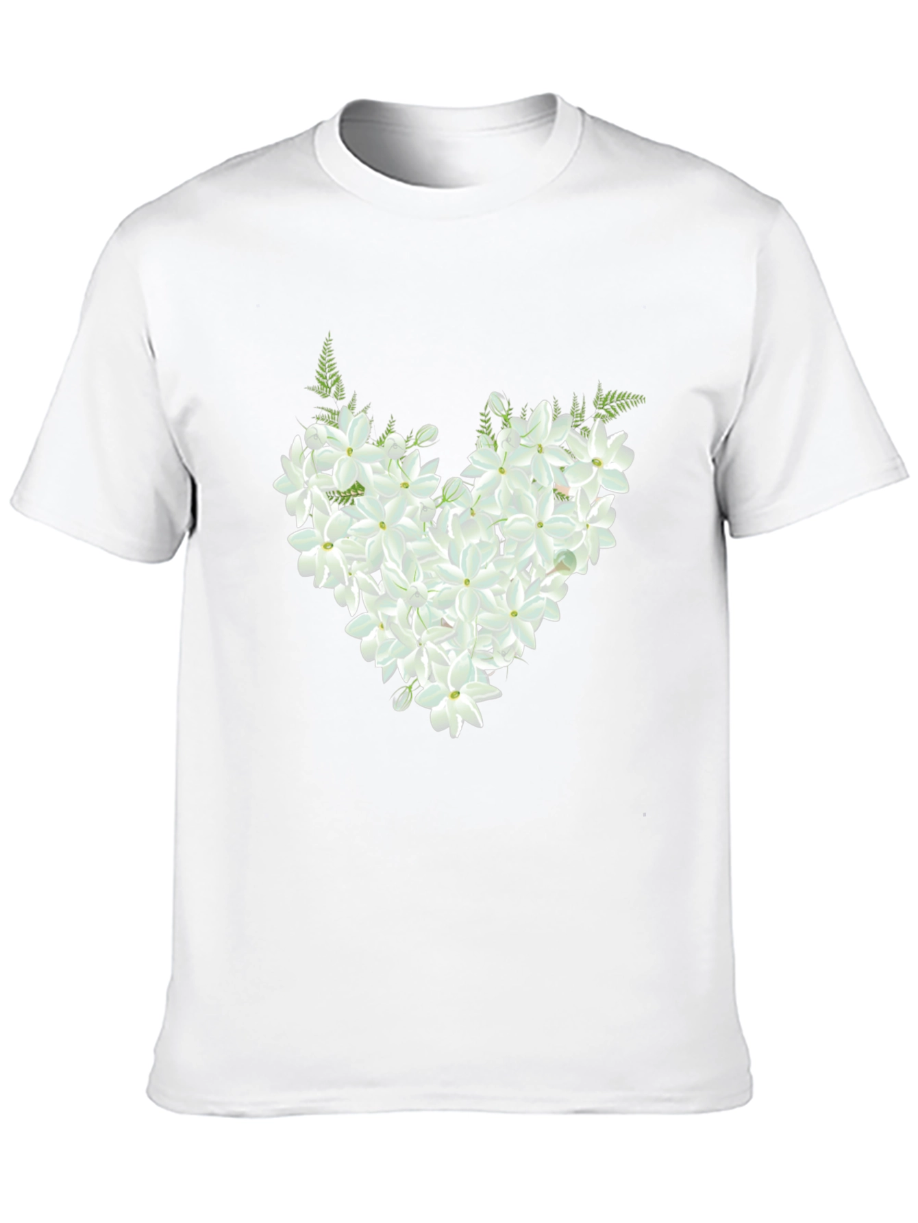 Floral Heart Graphic Black T-Shirt