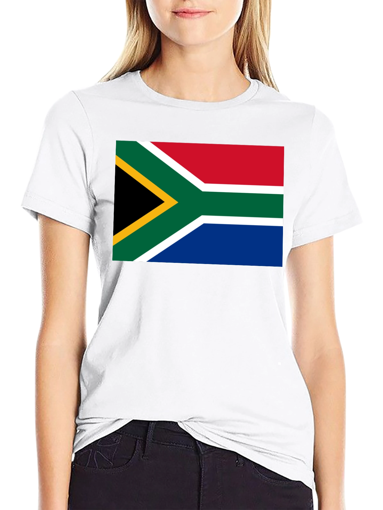 South Africa Flag Graphic T-Shirt - Black