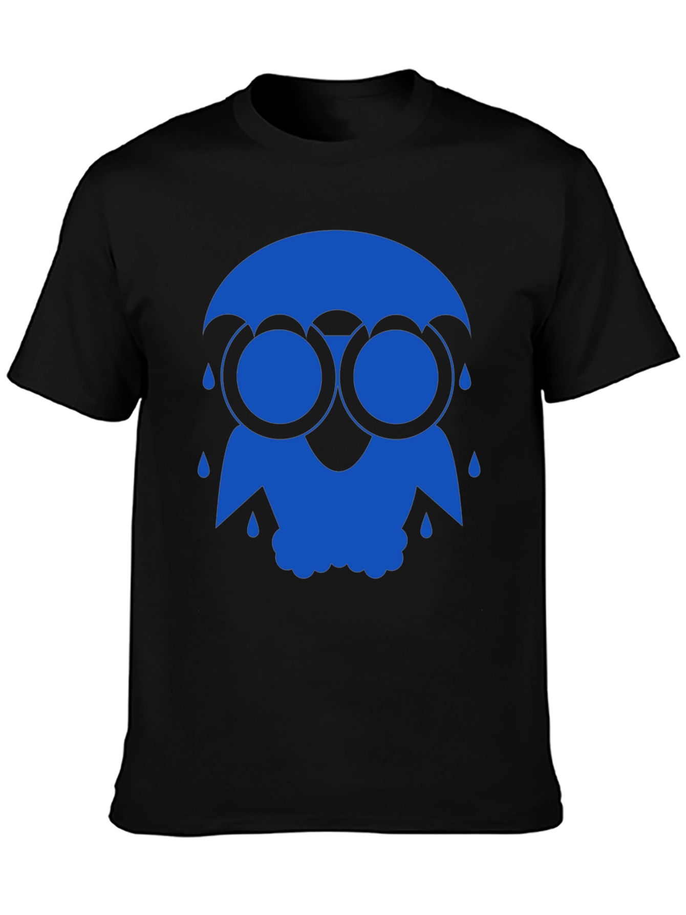 Blue Rain Owl Graphic T-Shirt - Unique Design