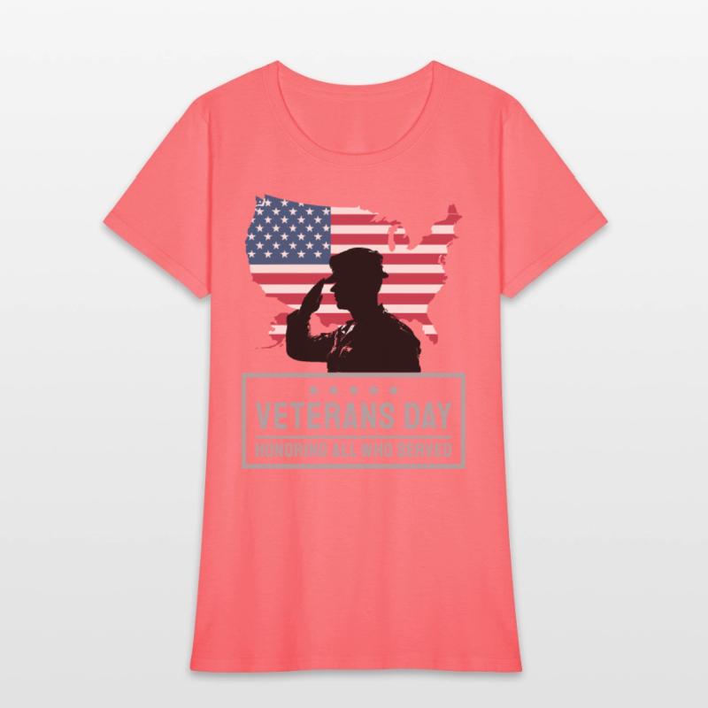 Veterans Day Honoring All Who Served Cute T-Shirt