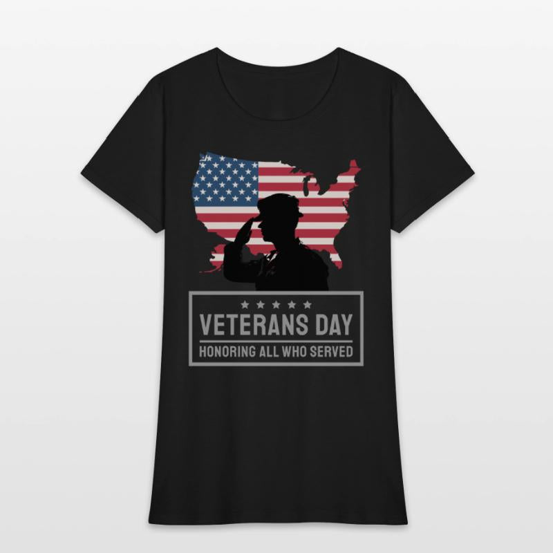 Veterans Day Honoring All Who Served Cute T-Shirt