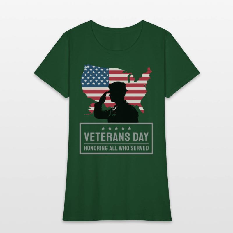 Veterans Day Honoring All Who Served Cute T-Shirt