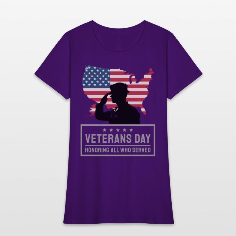 Veterans Day Honoring All Who Served Cute T-Shirt
