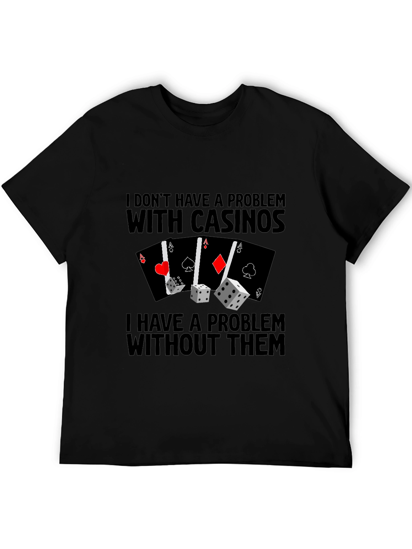 Casino Lover Graphic T-Shirt - Funny Gambling Tee