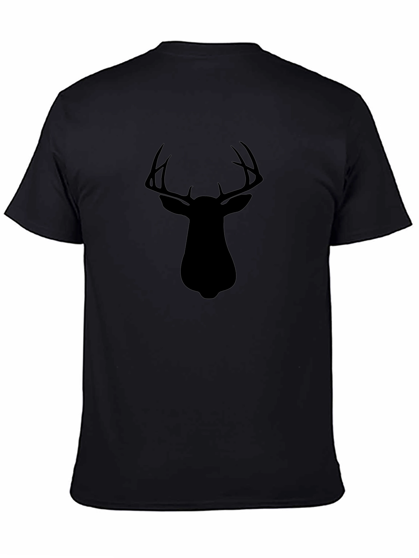 Mens Black Deer Silhouette Graphic T-Shirt