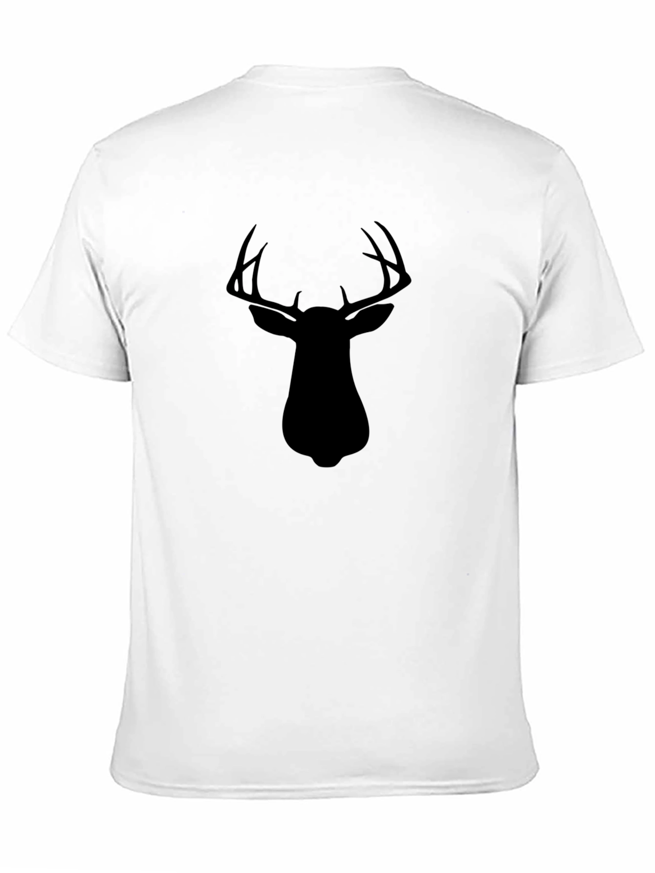 Mens Black Deer Silhouette Graphic T-Shirt